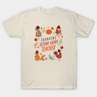 Thankful Second Grade Teacher T-Shirt